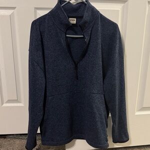 PINK Victoria's Secret Dark Navy Half-Zip Cowl Pullover